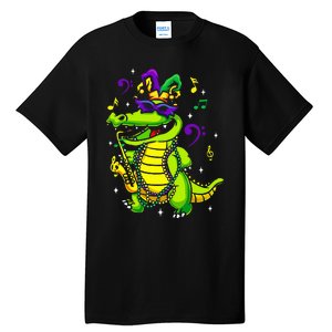 Cute Mardi Gras Alligator Tall T-Shirt