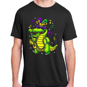 Cute Mardi Gras Alligator Adult ChromaSoft Performance T-Shirt