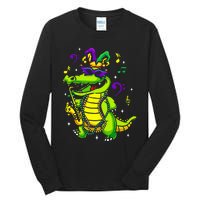 Cute Mardi Gras Alligator Tall Long Sleeve T-Shirt