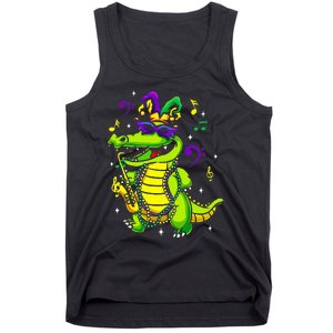 Cute Mardi Gras Alligator Tank Top