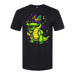 Cute Mardi Gras Alligator Softstyle CVC T-Shirt