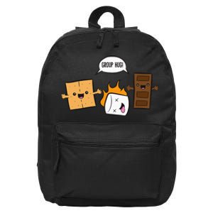 Chocolate Marshmallow Group Hug Camping Campfire 16 in Basic Backpack