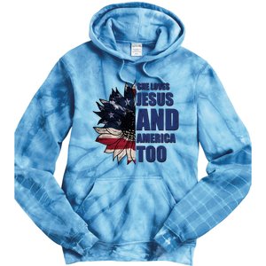 Christian Meaningful Gift America Sunflower Gift Tie Dye Hoodie