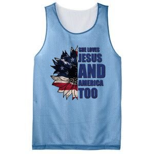 Christian Meaningful Gift America Sunflower Gift Mesh Reversible Basketball Jersey Tank