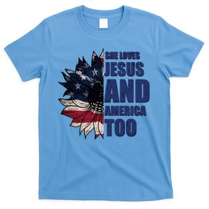 Christian Meaningful Gift America Sunflower Gift T-Shirt