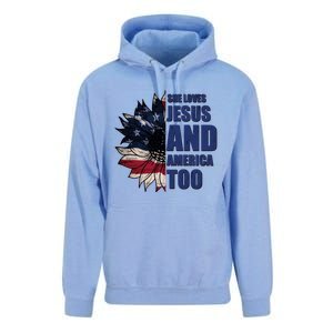 Christian Meaningful Gift America Sunflower Gift Unisex Surf Hoodie