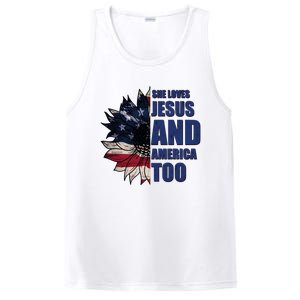 Christian Meaningful Gift America Sunflower Gift PosiCharge Competitor Tank