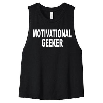 Cr1tter Motivational Geeker Women's Racerback Cropped Tank