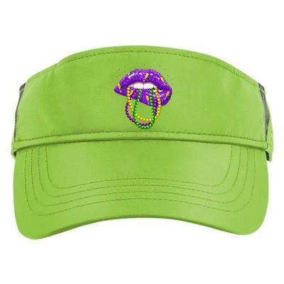 Cool Mardi Gras Glitter Lips Adult Drive Performance Visor