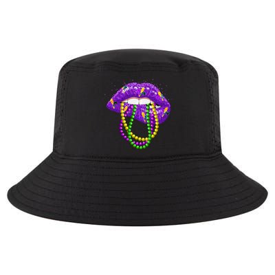 Cool Mardi Gras Glitter Lips Cool Comfort Performance Bucket Hat