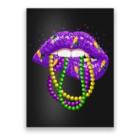 Cool Mardi Gras Glitter Lips Poster
