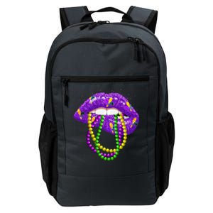 Cool Mardi Gras Glitter Lips Daily Commute Backpack