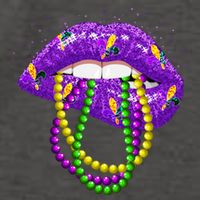 Cool Mardi Gras Glitter Lips Vector Backpack