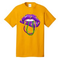 Cool Mardi Gras Glitter Lips Tall T-Shirt