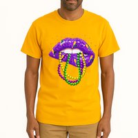 Cool Mardi Gras Glitter Lips Tall T-Shirt