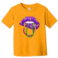 Cool Mardi Gras Glitter Lips Toddler T-Shirt