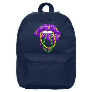 Cool Mardi Gras Glitter Lips 16 in Basic Backpack