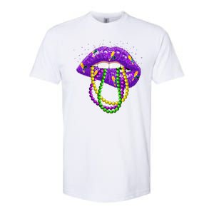 Cool Mardi Gras Glitter Lips Softstyle CVC T-Shirt