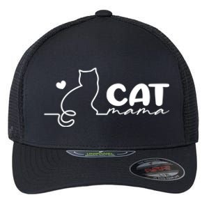 Cat Mama Gift For Cat Mama Cute Cat Mama Gift Flexfit Unipanel Trucker Cap