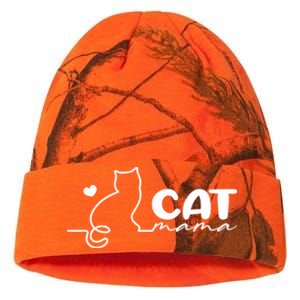 Cat Mama Gift For Cat Mama Cute Cat Mama Gift Kati Licensed 12" Camo Beanie