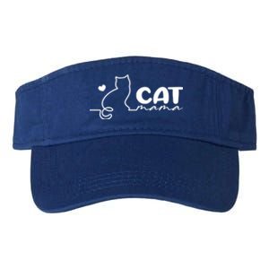 Cat Mama Gift For Cat Mama Cute Cat Mama Gift Valucap Bio-Washed Visor