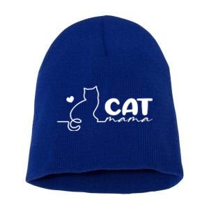 Cat Mama Gift For Cat Mama Cute Cat Mama Gift Short Acrylic Beanie