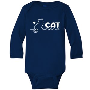 Cat Mama Gift For Cat Mama Cute Cat Mama Gift Baby Long Sleeve Bodysuit