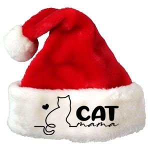 Cat Mama Gift For Cat Mama Cute Cat Mama Gift Premium Christmas Santa Hat