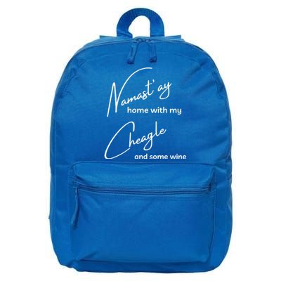 Cheagle Meaningful Gift Funny Namastay For Yoga And Dog Lovers Gift 16 in Basic Backpack