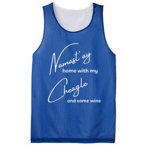 Cheagle Meaningful Gift Funny Namastay For Yoga And Dog Lovers Gift Mesh Reversible Basketball Jersey Tank