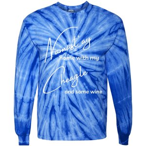 Cheagle Meaningful Gift Funny Namastay For Yoga And Dog Lovers Gift Tie-Dye Long Sleeve Shirt