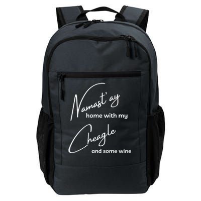 Cheagle Meaningful Gift Funny Namastay For Yoga And Dog Lovers Gift Daily Commute Backpack