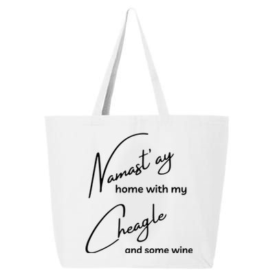 Cheagle Meaningful Gift Funny Namastay For Yoga And Dog Lovers Gift 25L Jumbo Tote