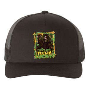 Call Me Ghostface Are You Feelin' Lucky Horror Movie St Patricks Day Lucky Vibe Yupoong Adult 5-Panel Trucker Hat