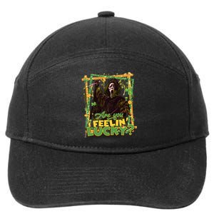 Call Me Ghostface Are You Feelin' Lucky Horror Movie St Patricks Day Lucky Vibe 7-Panel Snapback Hat