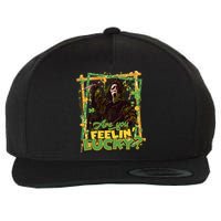 Call Me Ghostface Are You Feelin' Lucky Horror Movie St Patricks Day Lucky Vibe Wool Snapback Cap