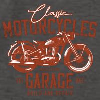 Classic Motorcycle Garage Vector Backpack