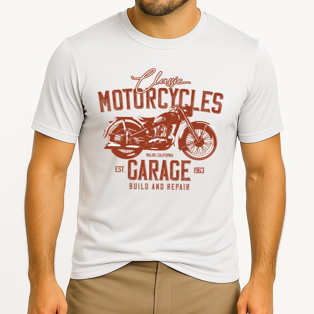 Classic Motorcycle Garage Cooling Performance Crew T-Shirt