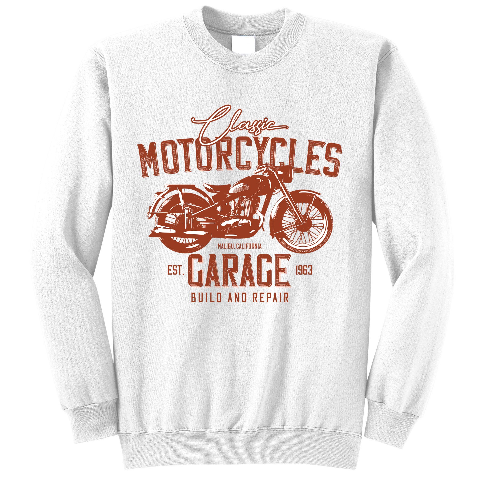 Classic Motorcycle Garage Sweatshirt
