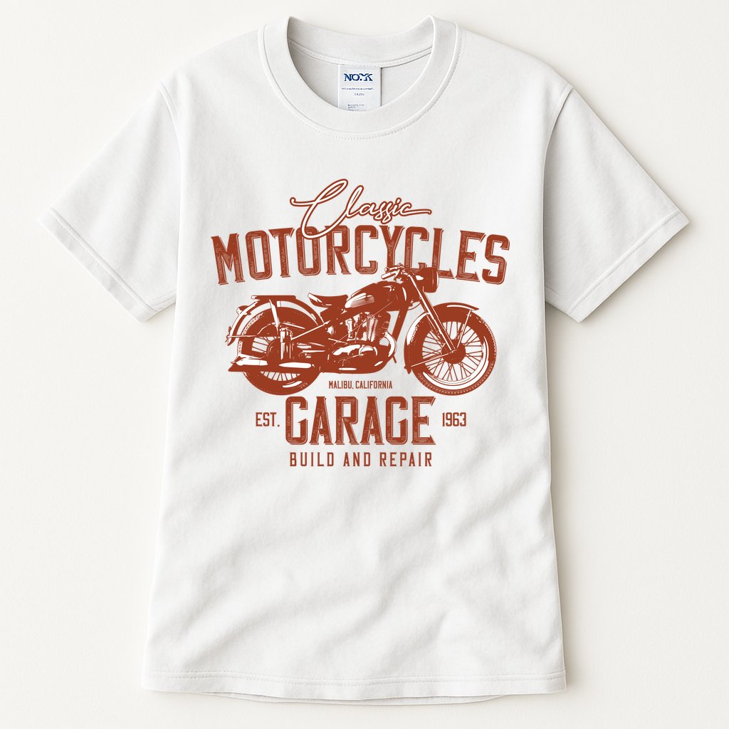Classic Motorcycle Garage Tall T-Shirt