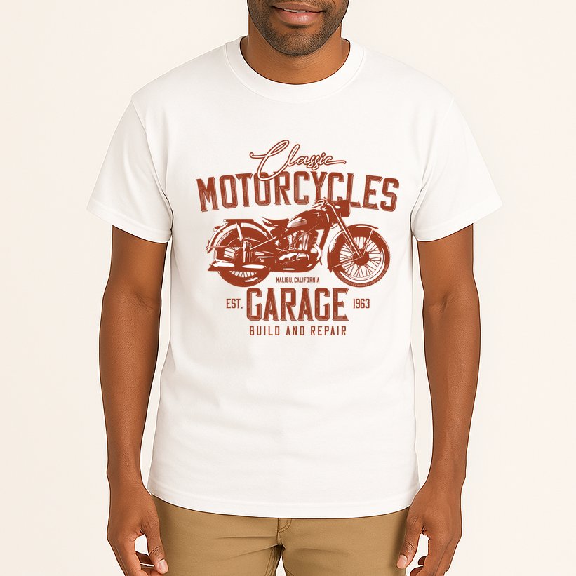 Classic Motorcycle Garage Tall T-Shirt