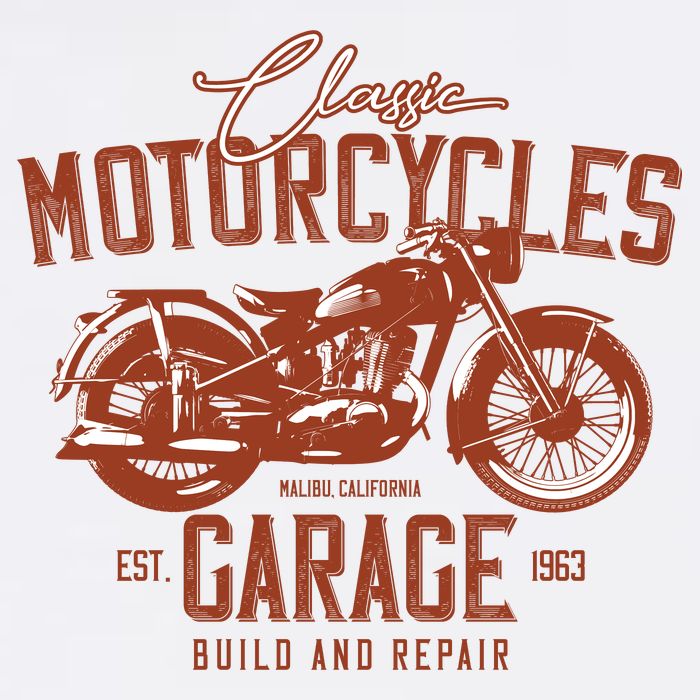 Classic Motorcycle Garage Tall T-Shirt
