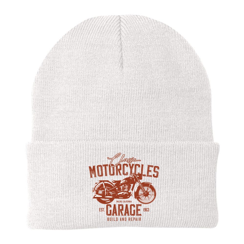 Classic Motorcycle Garage Beanie