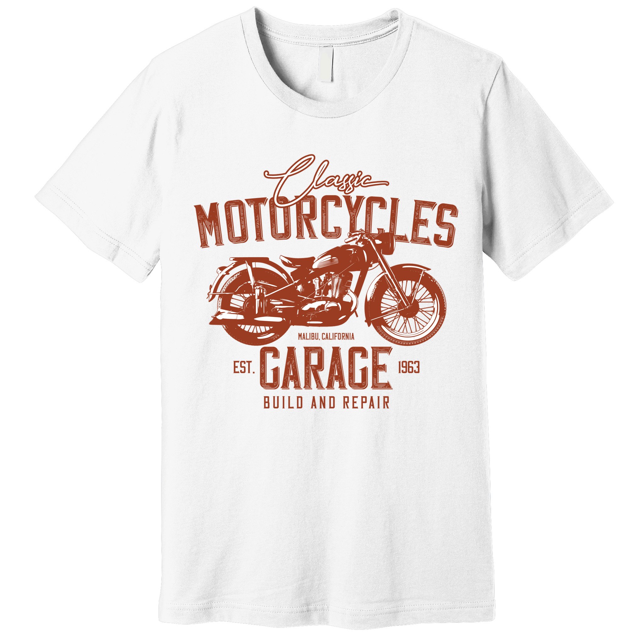 Classic Motorcycle Garage Premium T-Shirt