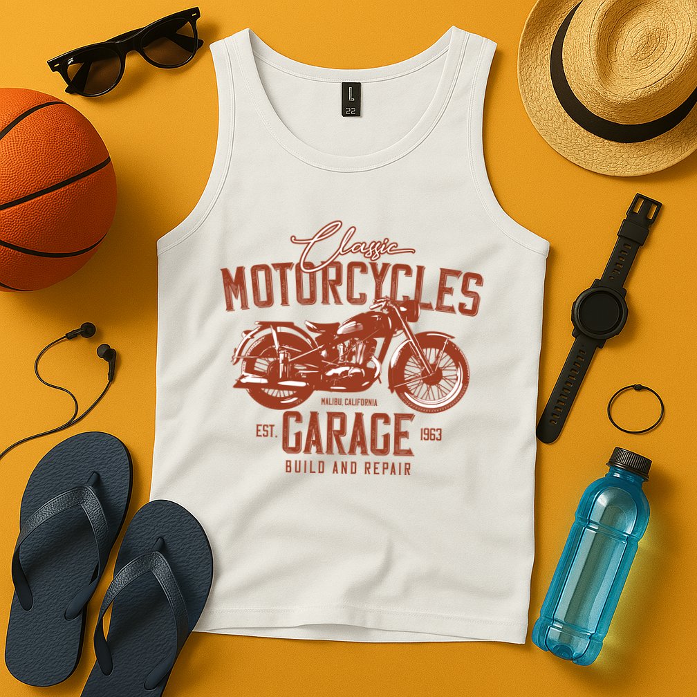 Classic Motorcycle Garage Tank Top