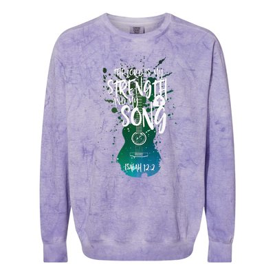 Christian Music Guitar Church Band Love God Colorblast Crewneck Sweatshirt