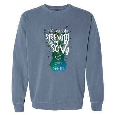 Christian Music Guitar Church Band Love God Garment-Dyed Sweatshirt