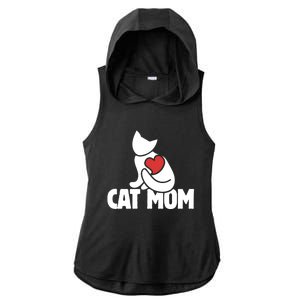 Cat Mom Gift Cats Moms Great Gift Cute Cat Mom Gift Ladies PosiCharge Tri-Blend Wicking Draft Hoodie Tank