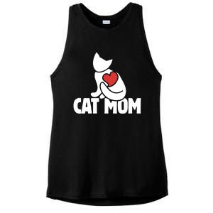 Cat Mom Gift Cats Moms Great Gift Cute Cat Mom Gift Ladies PosiCharge Tri-Blend Wicking Tank