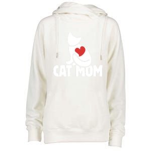 Cat Mom Gift Cats Moms Great Gift Cute Cat Mom Gift Womens Funnel Neck Pullover Hood